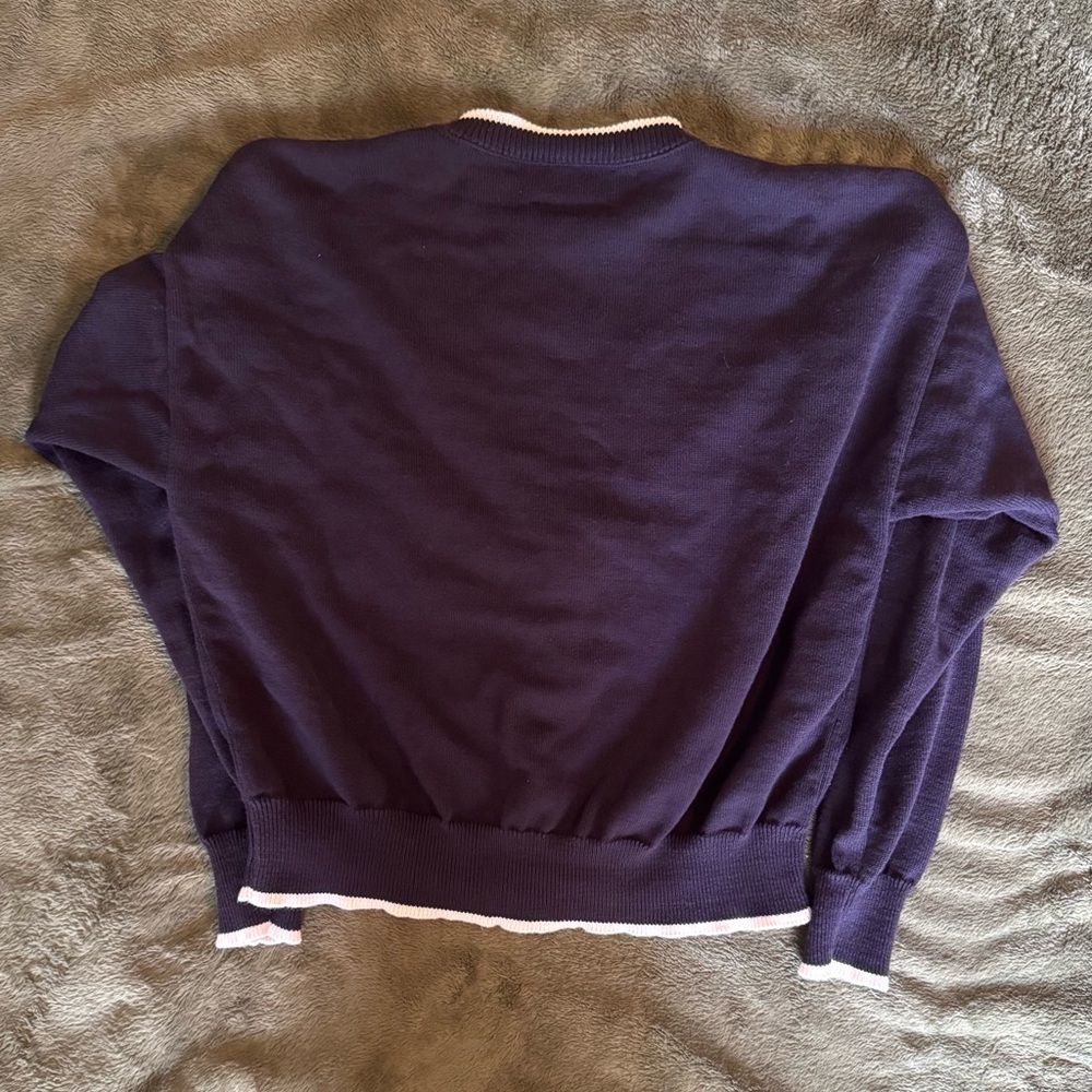Vintage Prophecy Petites Navy Cardigan Size PM Made in USA - Picture 5 of 5
